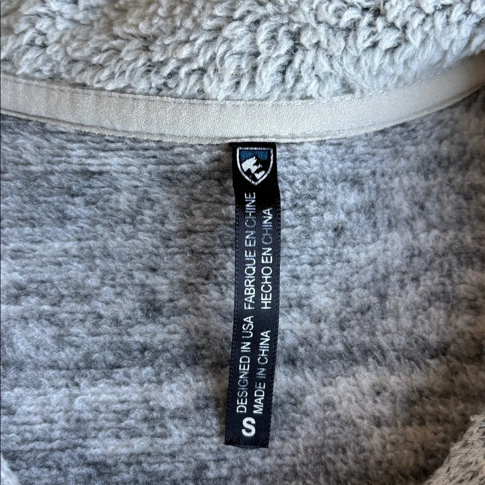Kuhl Alaska‎ 1/4 Zip Fleece Lined Pullover Gray Cream Outdoors Women’s Small